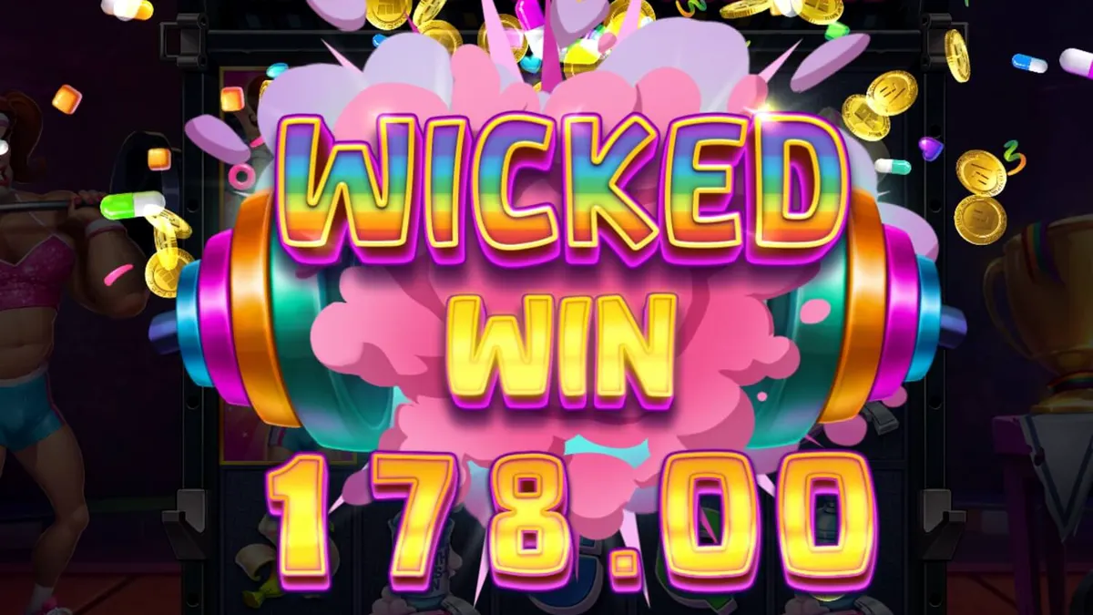 Tampilan layar slot Transformers dengan nuansa neon dan karakter Brosephine yang dominan